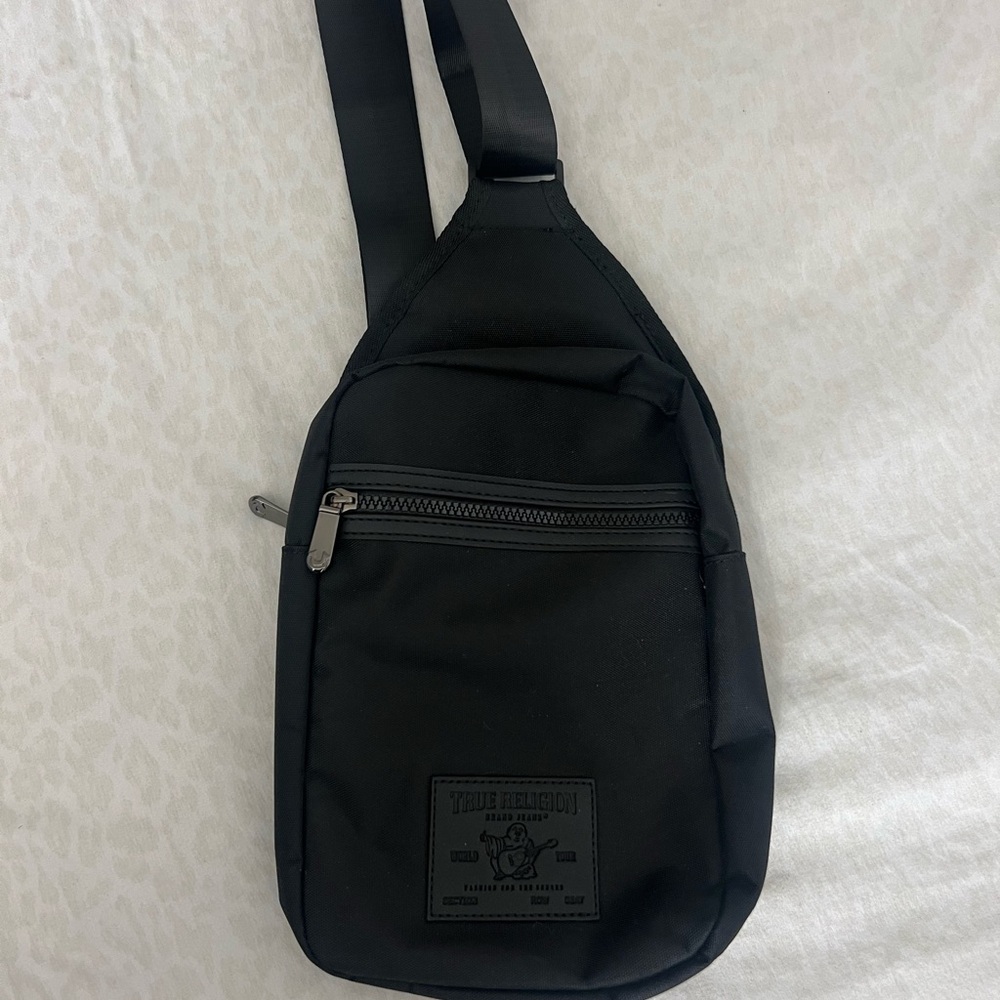 True Religion Black Men's crossbody bag